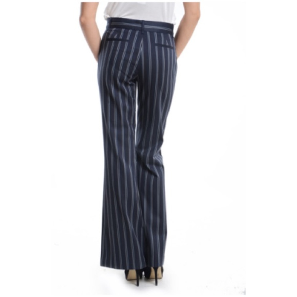 BCBG Maxazaria brown with pink striped pants sz4